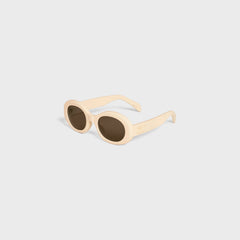 CELINE Triomphe 01 Sunglasses | Celine Sunglasses (White) 