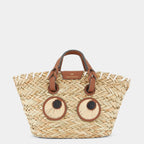 ANYA HINDMARCH Small Paper Eyes Basket Bag | 安雅·希德瑪芝 草編籃 (啡色)