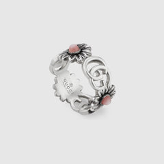 GUCCI Double G Mother of Pearl Ring | Gucci Ring (Multicolor) 