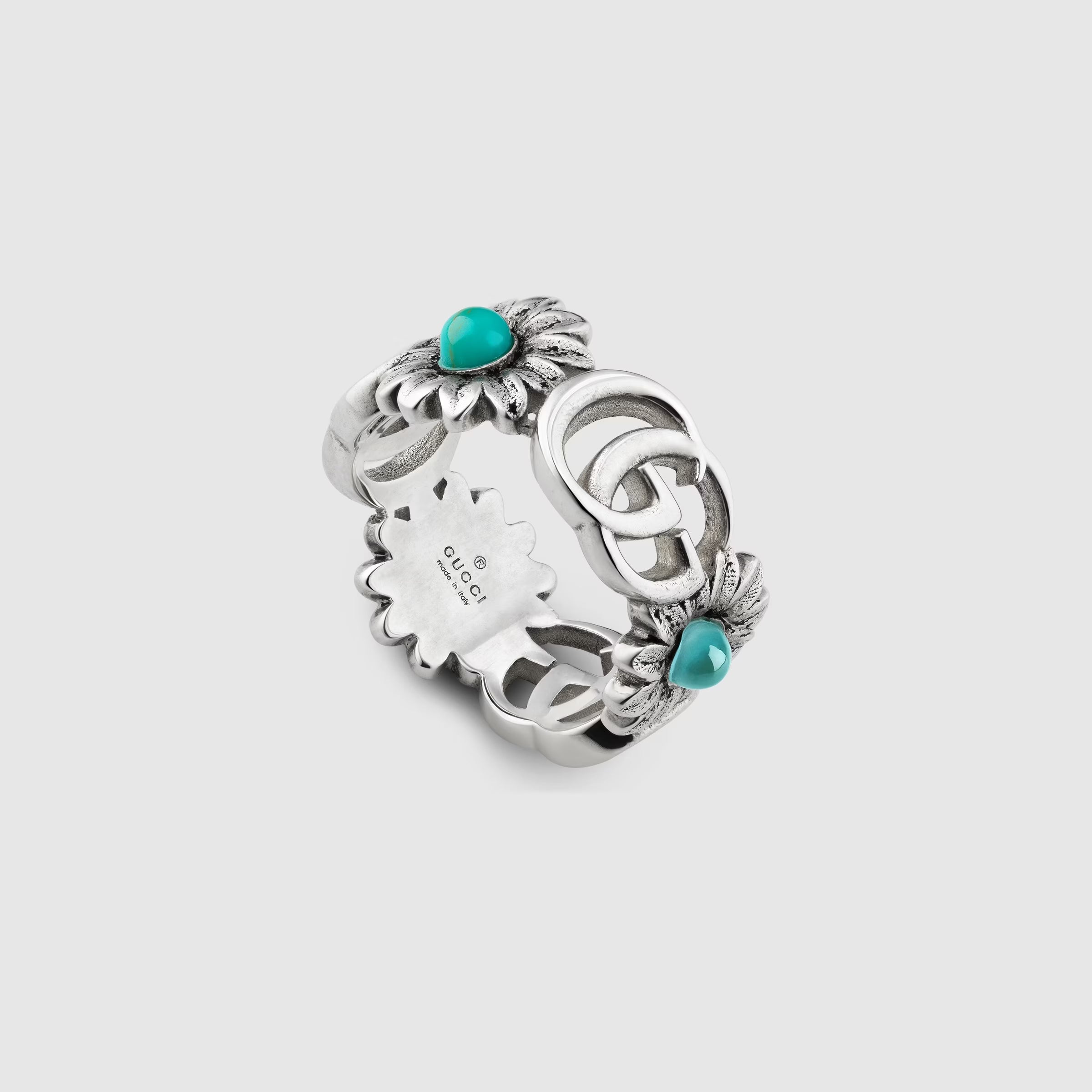 GUCCI Double G Mother of Pearl Ring | Gucci Ring (Multicolor