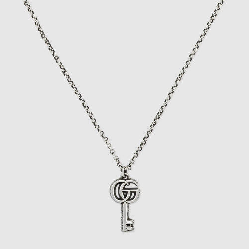 GUCCI Double G key Necklace Silver | 古馳 頸鏈 {銀色)