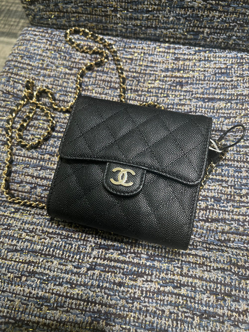 CHANEL AP3259 Classic Small Wallet on Chain Chanel wallet with chain LondonKelly