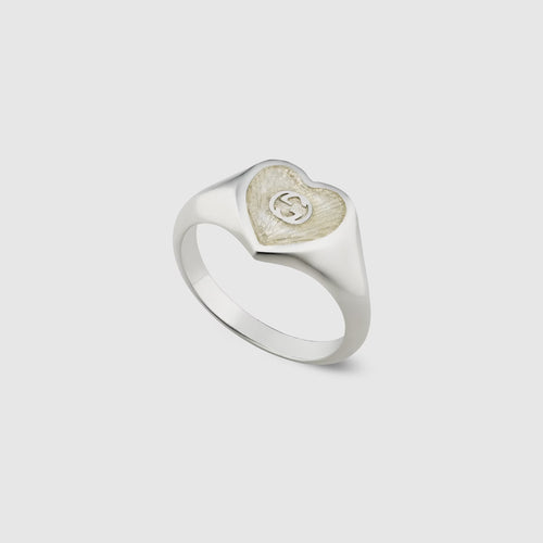 GUCCI Heart Ring with Interlocking G | 古馳 心型戒指 (銀色)