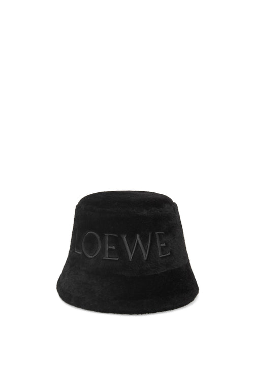 LOEWE Shearling Bucket Hat | 羅意威 羊毛帽 (Black)