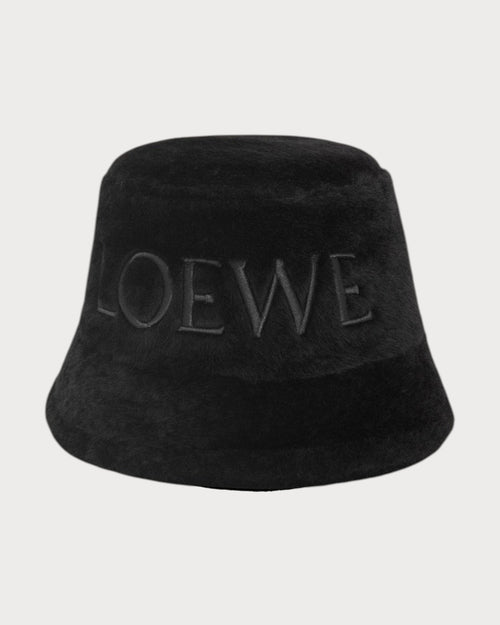 LOEWE Shearling Bucket Hat | 羅意威 羊毛帽 (Black)