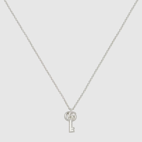 GUCCI GG Marmont Key Charm Necklace | 古馳 頸鏈 (銀色)