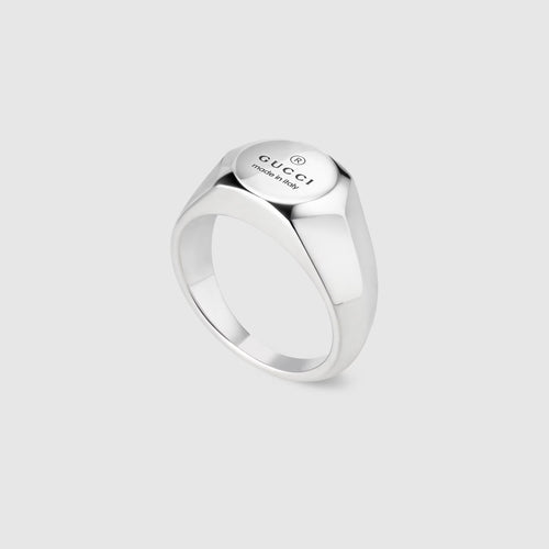 GUCCI Trademark Thin Ring | 古馳 戒指 (銀色)