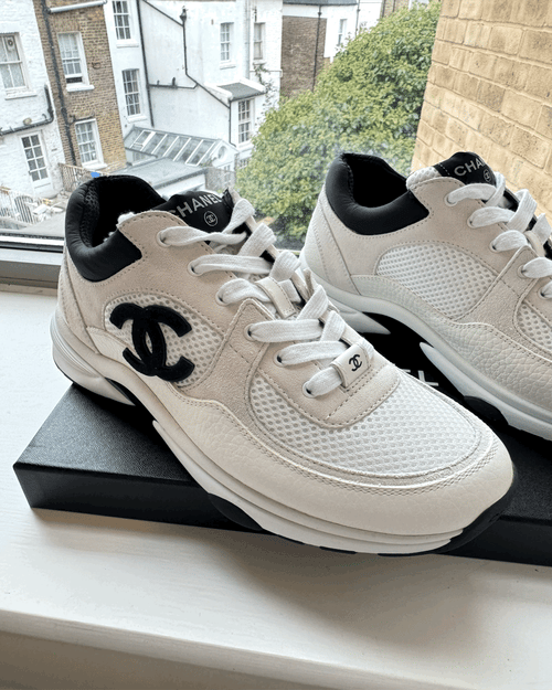 CHANEL G38299 Classic CC Sneaker Chanel black and white panda sneake LondonKelly