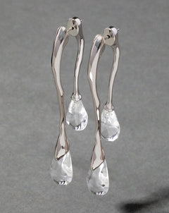 ALEXIS BITTAR Lucite Silver Front Back Double Drop Earring | 耳環 (多色)