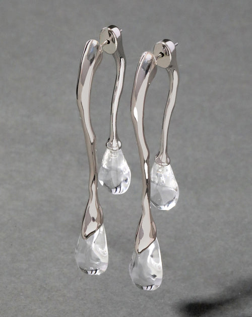 ALEXIS BITTAR Lucite Silver Front Back Double Drop Earring | 耳環 (多色)