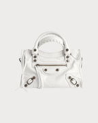 BALENCIAGA Women's Le City Bag Lambskin(Mini/White)