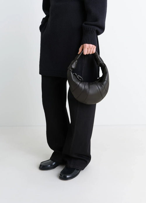 LEMAIRE Mini Fortune Croissant Bag Soft Nappa Leather | Mini Handbag (Black)