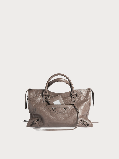 BALENCIAGA Women's Le City Bag in Black Lambskin(Medium/Black)