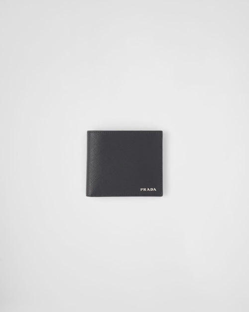 PRADA Men's Saffiano Leather Wallet | 普拉達 男仕銀包 (Black)