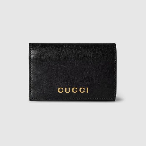 GUCCI Card Case with Gucci Script | 古馳 銀包 (Black)
