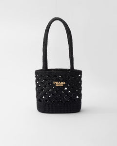 PRADA Crochet Tote Bag | 普拉達 草編袋 (Black)