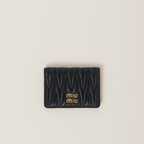 MIU MIU Nappa Leather Card Holder | 繆繆 卡套銀包 (Black)