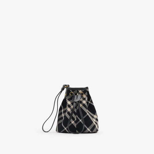 BURBERRY Check Drawstring Pouch | Burberry Handbag (Multicolor)