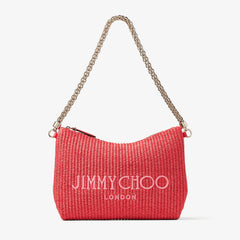 JIMMY CHOO Raffia Callie Shoulder Bag | 吉米周 草編袋 (Pink)