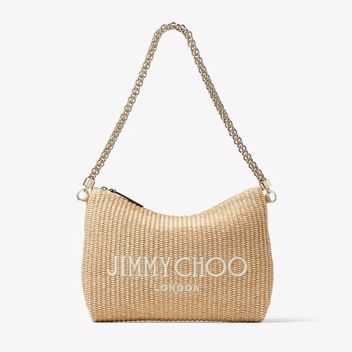 JIMMY CHOO Raffia Callie Shoulder Bag | 吉米周 草編袋 (Tan)