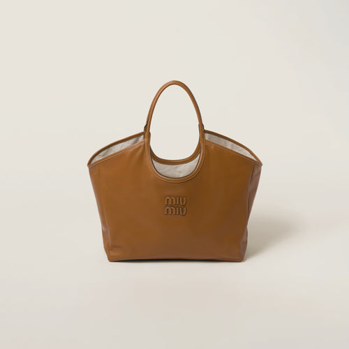 MIU MIU Ivy Leather Bag | 繆繆 手袋 (Caramel)