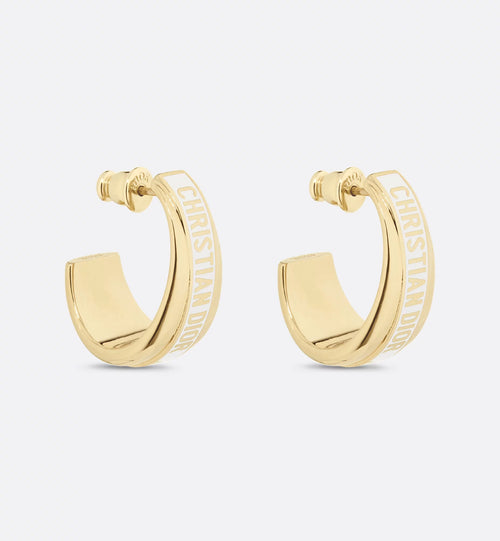 CHRISTIAN DIOR Dior Code Earrings Gold-Finish Metal | Dior Earrings (Multicolor)