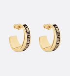 CHRISTIAN DIOR Dior Code Earrings Gold-Finish Metal | Dior Earrings (Multicolor)