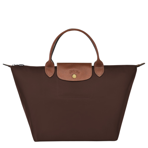 LONGCHAMP Le Pliage Original M Handbag | 瓏驤 短帶手提袋 (Ebony)