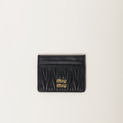 MIU MIU Matelasse Nappa Leather Card Holder | 繆繆 卡套 (Black)