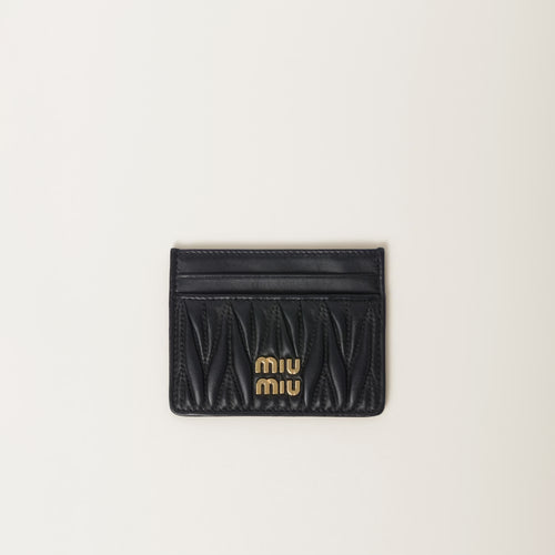 MIU MIU Matelasse Nappa Leather Card Holder | 繆繆 卡套 (Black)