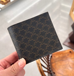 CELINE Men's Triomphe Canvas Bi-Fold Wallet | 賽琳 男仕銀包 (黑色)