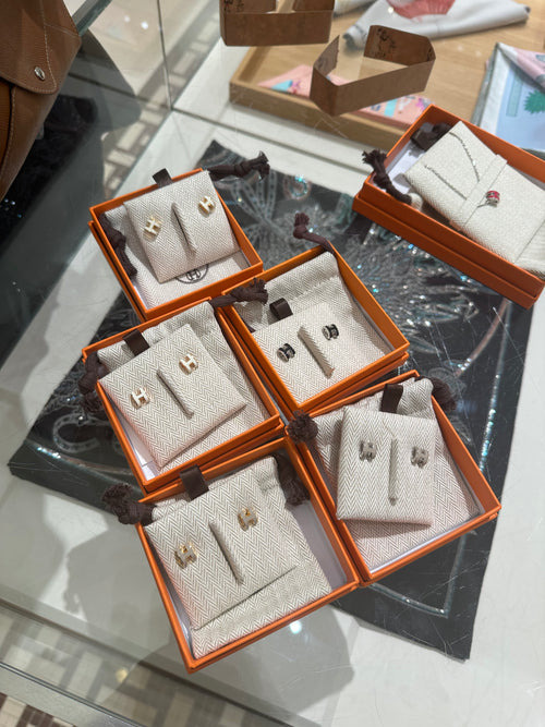 HERMES Gold Mini Pop H Earrings | 愛馬仕 耳環 (多色/金色)