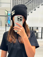 CHANEL 24K AAA518 Black Beanie | 香奈兒 冷帽 (黑色)