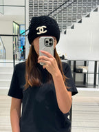 CHANEL 24K AAA588 Black Beanie | 香奈兒 冷帽 (黑色)