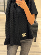 CHANEL 24K Black Scarf | 香奈兒 頸巾 (黑色)