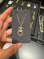 CHANEL Heart CC Logo Necklace | 香奈兒 頸鏈 (金色)