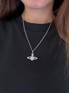 VIVIENNE WESTWOOD Mini Bas Relief Pendant Necklace | 西太后 頸鏈 (Silver)