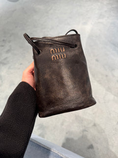 MIU MIU Nappa Leather Mini-Bag | 繆繆 迷你手袋 (Caffe)