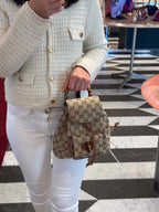 GUCCI Bamboo GG Backpack(Small/Beige)