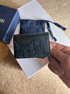 CHRISTIAN DIOR Men's Saddle Business Card Holder | 迪奧 男仕卡套銀包 (Black)