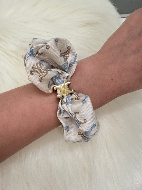 CELINE Celine Triomphe Couture Scrunchy | 賽琳 髮圈 (藍色)