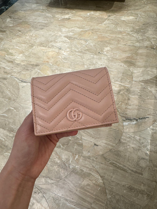 GUCCI GG Marmont Card Case Wallet | 古馳 銀包 (粉紅色)