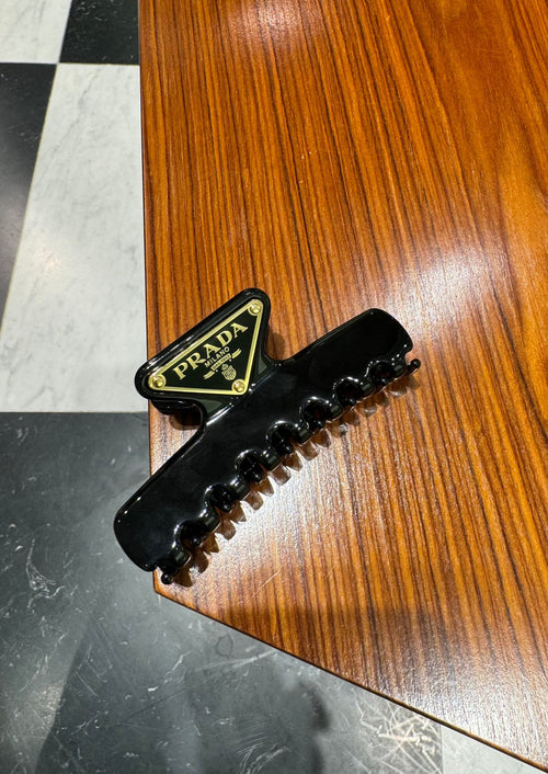 PRADA Metal Claw Clip | 普拉達 髮夾 (黑色)