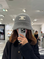 CELINE Triomphe Cloche Beanie | 賽琳 冷帽 (灰色)