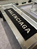 BALENCIAGA Macro Scarf | 巴黎世家 頸巾 (黑灰色)