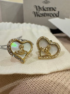 VIVIENNE WESTWOOD Petra Earrings | 西太后 心型耳環 (金色)