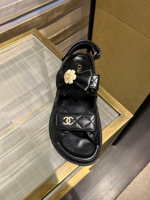 Price to be determined CHANEL Leather Sandal Chanel dad shoes black