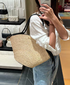 LOEWE Small Paseo Raffia Basket | 羅意威 草編袋 (黑色)