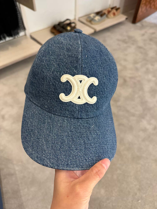 [2023 新款] CELINE Triomphe Baseball Cap | 賽琳 Cap 帽 (牛仔)