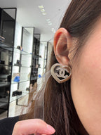 CHANEL Heart Earrings Gold | 香奈兒 耳環 (金色)